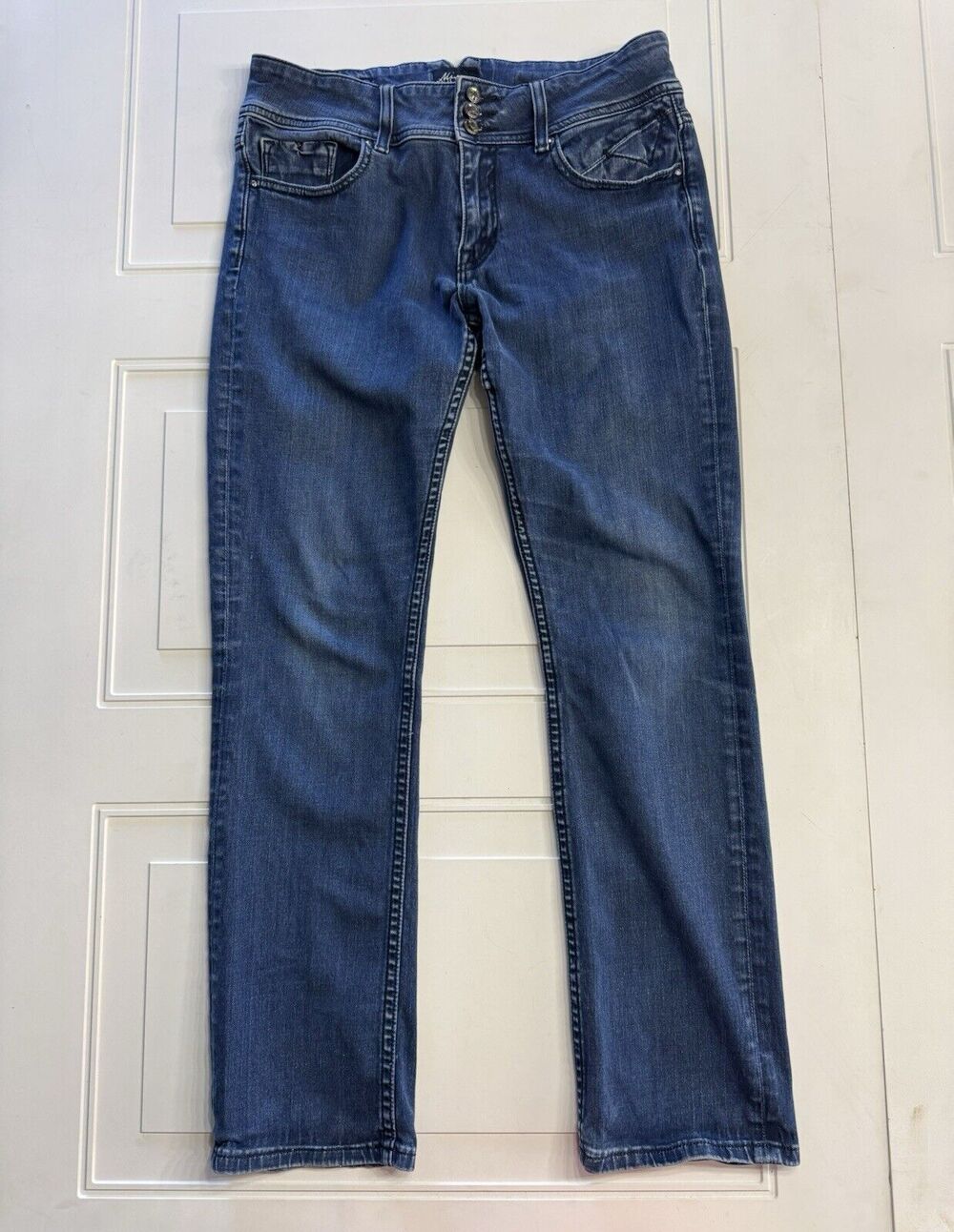 Miss Vigoss Vintage Womens Sz 10 Y2K Straight Leg Medium Wash Blue Jeans Denim